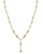 Cz By Kenneth Jay Lane - Canary Yellow Elongated Pear Drop Necklace