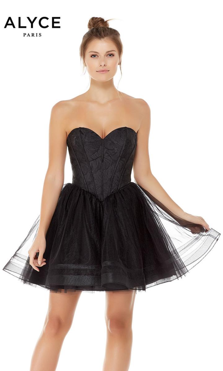 Alyce Paris - 3791 Jacquard Sweetheart Tulle A-line Dress