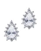 Cz By Kenneth Jay Lane - Geometric Halo Stud Earring