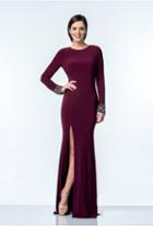 Terani Evening - 1522e0454w Long-sleeved Column Evening Dress