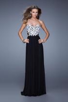 La Femme - 20861 Jeweled Applique A-line Gown