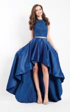 Rachel Allan - 6077 Two Piece Embellished High Low Dress