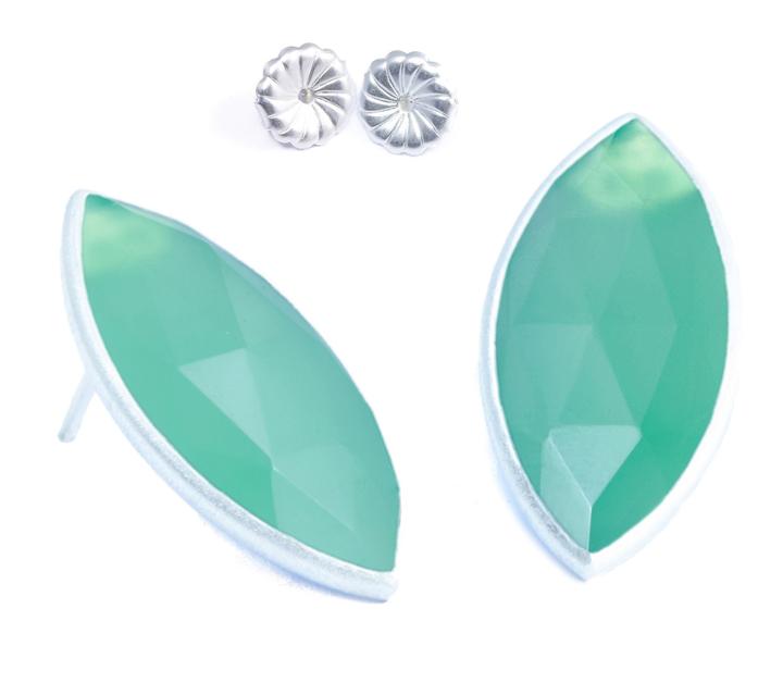 Nina Nguyen Jewelry - Moyen Marquise Sterling Silver Studs