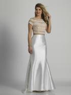 Dave & Johnny - A6439 Two-piece Short Sleeves Mermaid Gown
