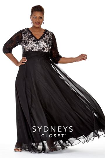 Sydney's Closet - Sc4018 Plus Size Dress In Black