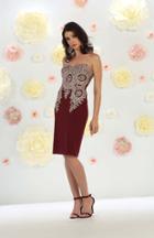 May Queen - Fascinating Embellished Sweetheart Neck A-line Dress Mq1439