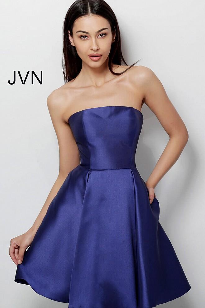 Jovani - Jvn62634 Strapless A-line Cocktail Dress
