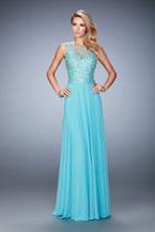 Gigi - 22824 Sleeveless Lace Embellished A Line Gown