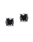 Cz By Kenneth Jay Lane - Classic Black Cz Pierced Stud Earring