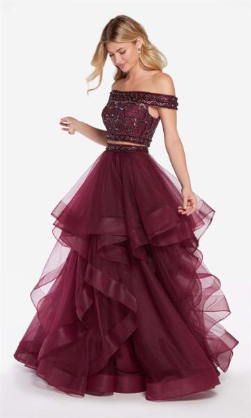Alyce Paris - 60190 Two-piece Adorned Off Shoulder Tulle Ballgown