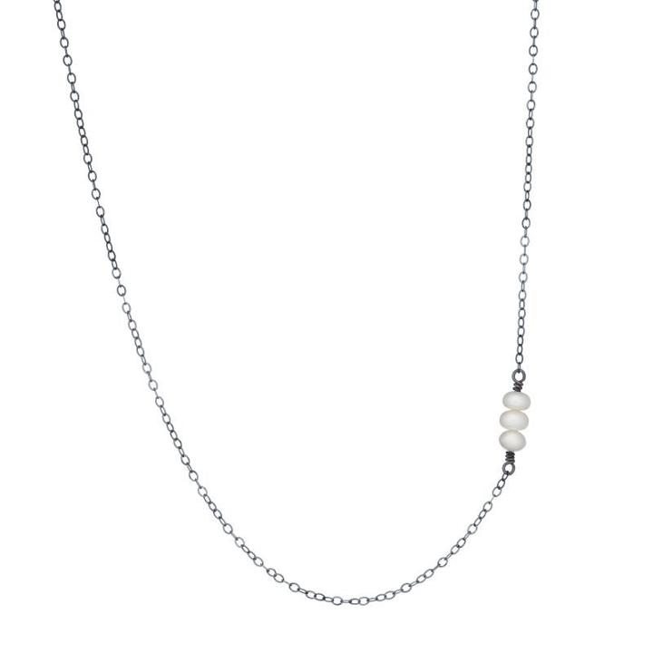 Ashley Schenkein Jewelry - Tulum A-symmetrical 3 Stone Necklace