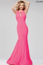 Jovani - Sleeveless Jewel Neck Jersey Trumpet Dress 32941