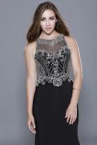 Shail K - 33923 Sparkling Jewel Embellished Evening Dress