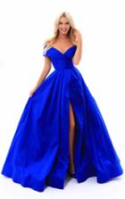 Tarik Ediz - 50280 Fitted Off Shoulder With Ballgown Overskirt