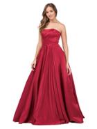 Dancing Queen - Fitted Strapless Pleated Ballgown