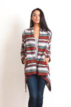 Goddis - Cheyenne Textured Drape Sweater In Mosaic