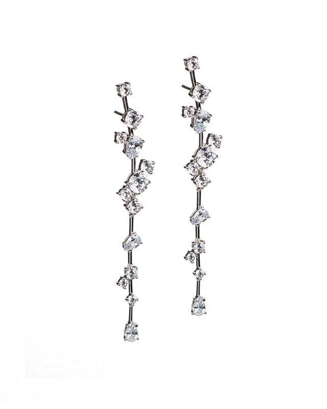Cz By Kenneth Jay Lane - Cluster Drop Earrings