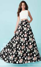 Tiffany Homecoming - Sweet Sleeveless Formal Two Piece With Printed Skirt 16238