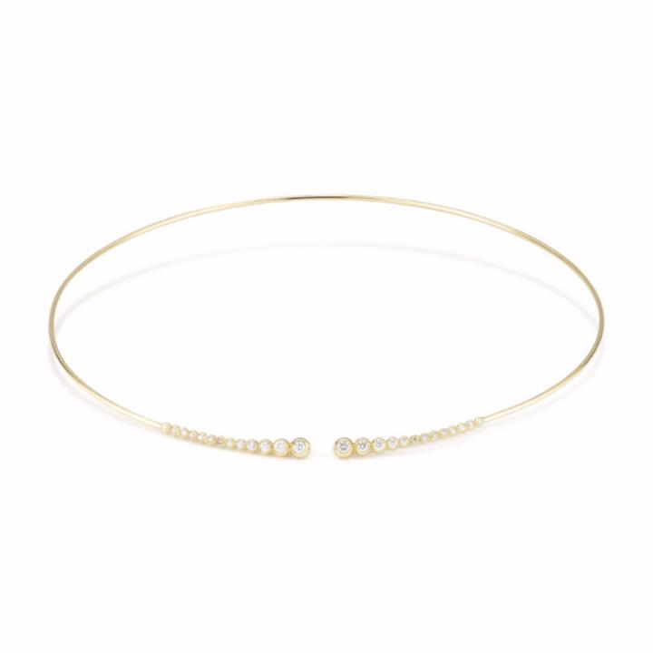 Margaret Elizabeth - Diamond Open Collar Necklace