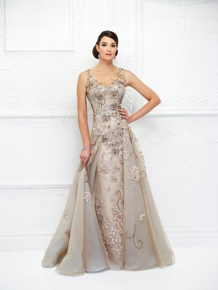 Ivonne D For Mon Cheri - 118d03 Straight Neck Sheath Dress With Bolero