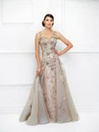 Ivonne D For Mon Cheri - 118d03 Straight Neck Sheath Dress With Bolero