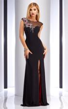 Clarisse - 2756 Sheer Floral Detailed Evening Gown