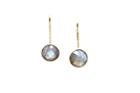 Tresor Collection - Labradorite Oval Simple Dangle Earrings In 18k Yellow Gold