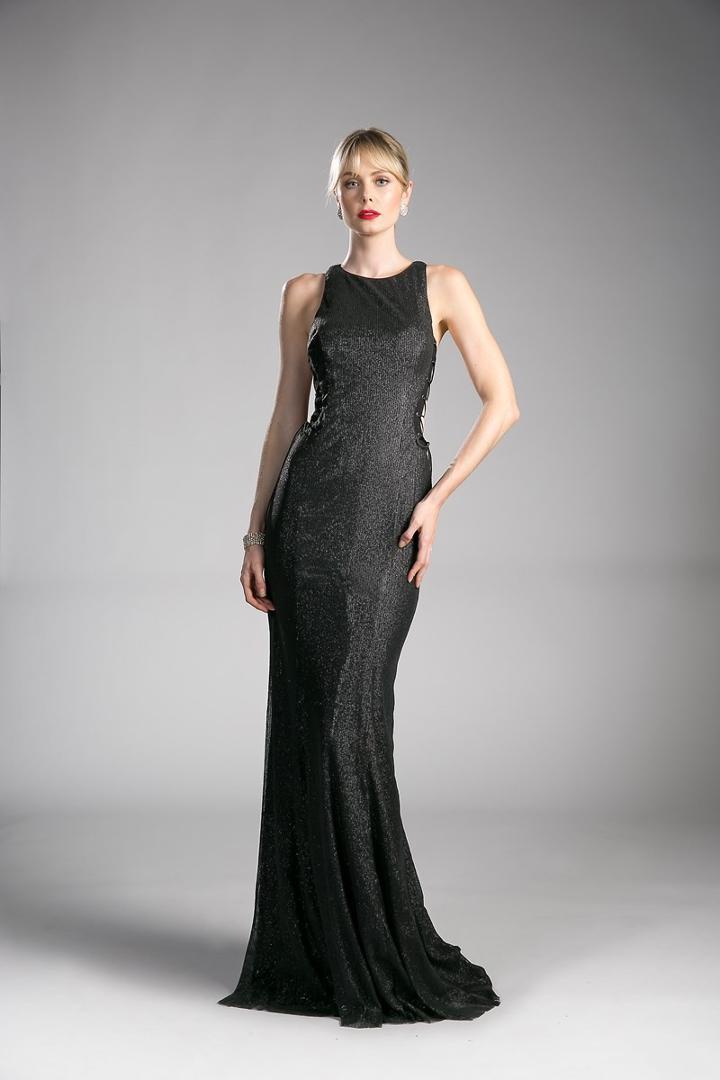 Cinderella Divine - Fitted Side Laced Up Evening Dress