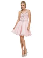 Dancing Queen - 2021 Embellished V-neck A-line Dress