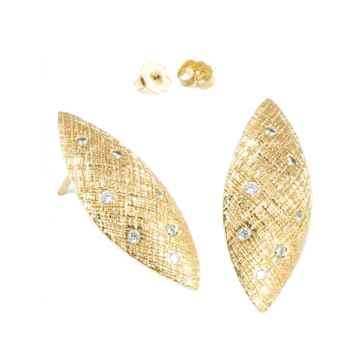 Nina Nguyen Jewelry - Petite Marquise Gold Studs