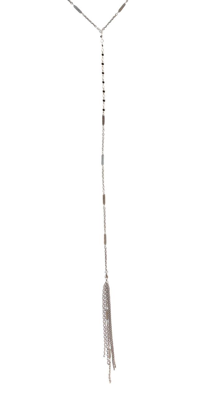 Heather Gardner - Desert Sunshine Lariat In Gold Or Silver W/ Jet Black Crystal