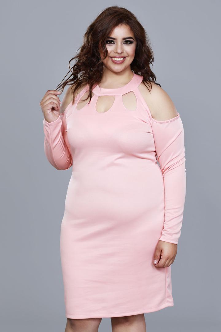 Shail K - 121516 Halter Spandex Sheath Dress With Cutouts