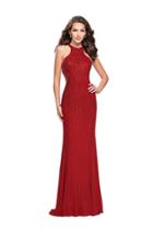 La Femme Gigi - 26182 Embellished High Neck Sheath Gown