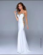 Nina Canacci - 8015 Dress In Ivory/gold