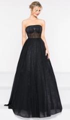 Colors Dress - 2027 Strapless Boning Pleated A-line Evening Gown