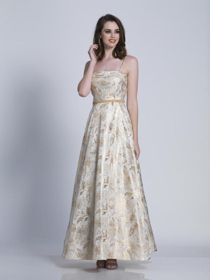Dave & Johnny - 3372 Gilded Modified Straight A-line Dress