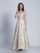 Dave & Johnny - 3372 Gilded Modified Straight A-line Dress