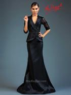 Mac Duggal Couture - 80568 Two Sleeve Gown In Black