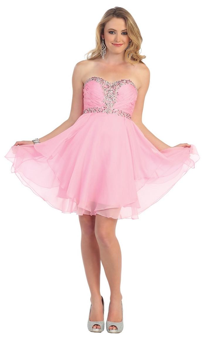Sassy Short Strapless Sequined Dress