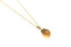 Tresor Collection - Citrine & Diamond Interchangeable Baroque Pendant In 18k White Gold