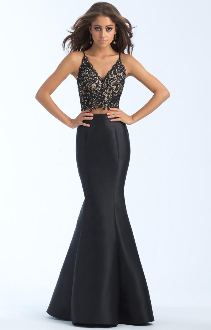 Madison James - 18-703 Two-piece Lace Bodice Sculpted Mermaid Gown