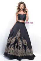 Blush - Classic Sweetheart Gilded A-line Gown 5607