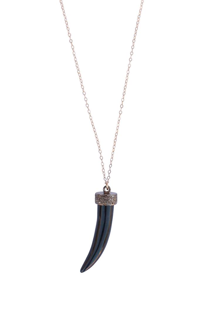 Black Onyx Diamond Tusk