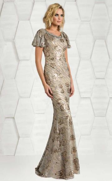 Feriani Couture - 18600 Cowl Sequined Mermaid Gown
