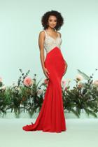 Zoey Grey - 31146 Strappy Beaded Fitted Evening Dress