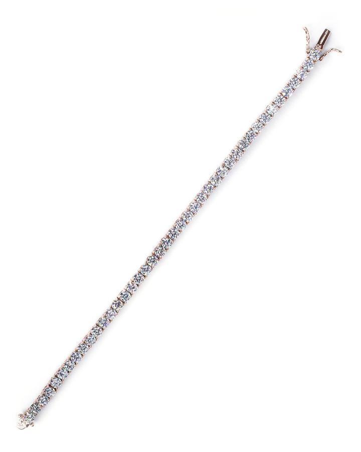 Cz By Kenneth Jay Lane - Classic Rose Gold Plated Tennis Bracelet