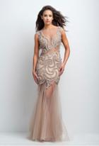 Terani Couture - Embellished Panel Mermaid Gown 151gl0325a