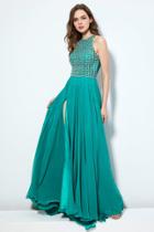 Angela And Alison - 81134 Sleeveless Beaded A-line Gown