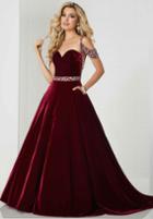 Tiffany Homecoming - 46146 Sweetheart Beaded Velvet Ballgown