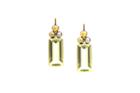 Tresor Collection - 18k Yg Earring With Champagne Diamond & Lemon Quartz